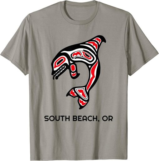 South Beach, Oregon Native American Orca Killer Whales Gift T-Shirt
